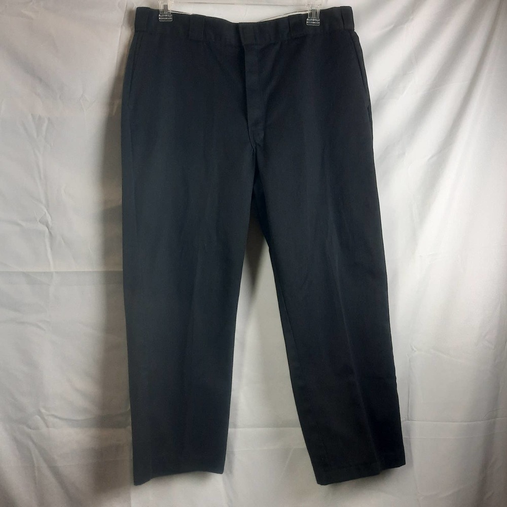Chaps Mens Blue Windowpane dress slacks 38 x 29